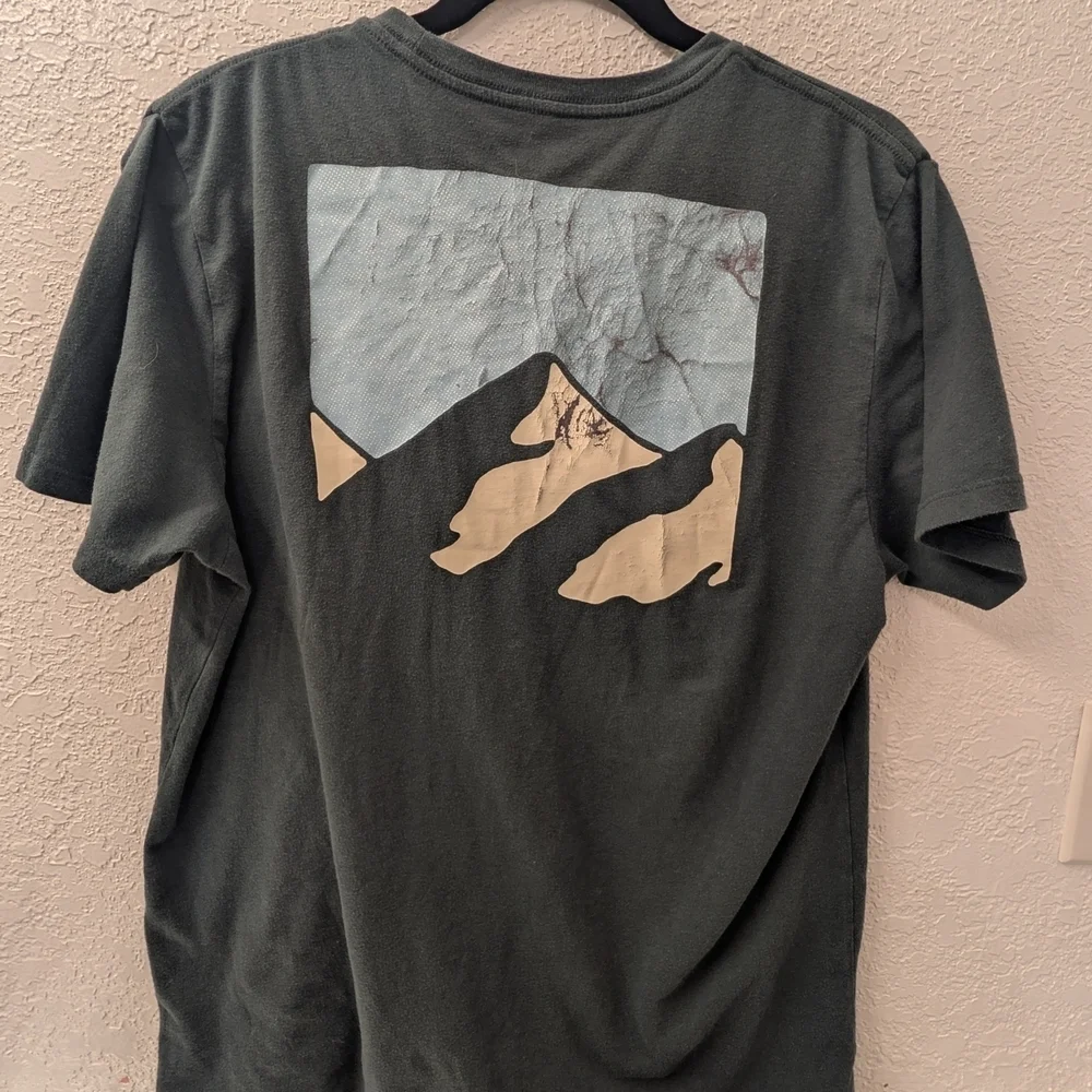 Men's Grey Blue T-Shirt - Picture 6 of 7